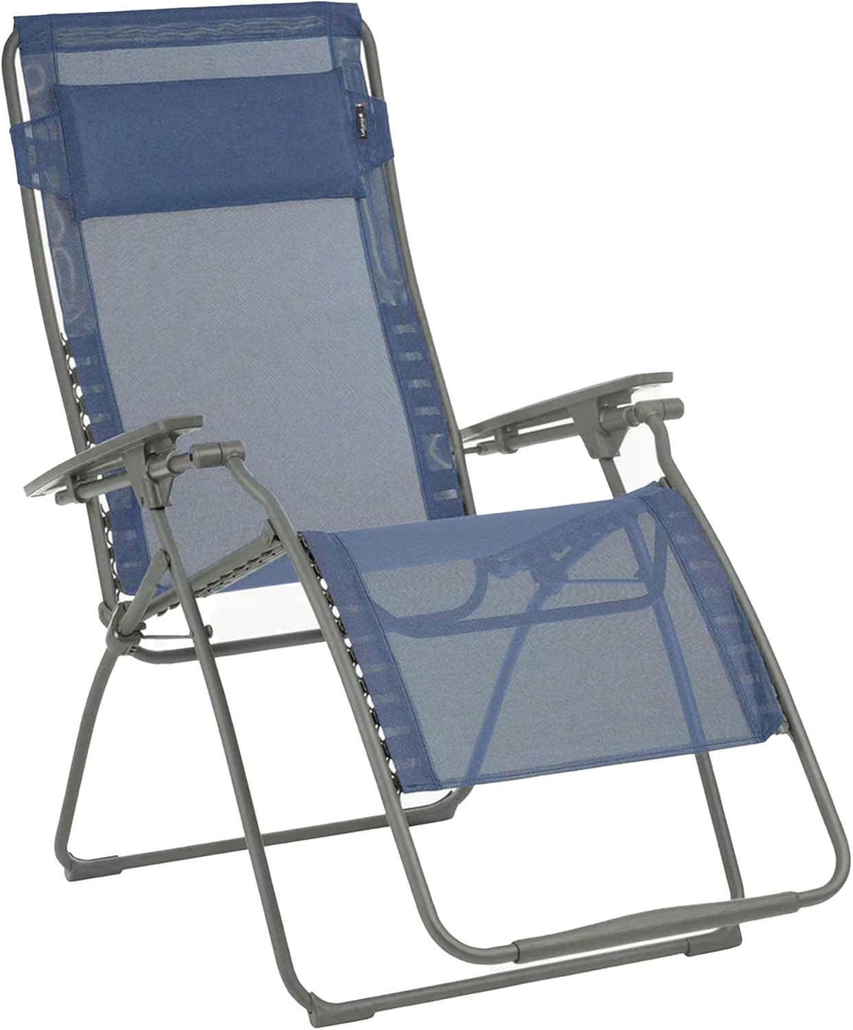 R-Clip Batyline Relaxation Patio and Poolside Zero Gravity Outdoor Lounge Recliner Chair with Adjustable and Removable Headrest