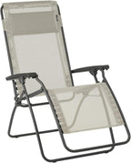 R-Clip Batyline Relaxation Patio and Poolside Zero Gravity Outdoor Lounge Recliner Chair with Adjustable and Removable Headrest