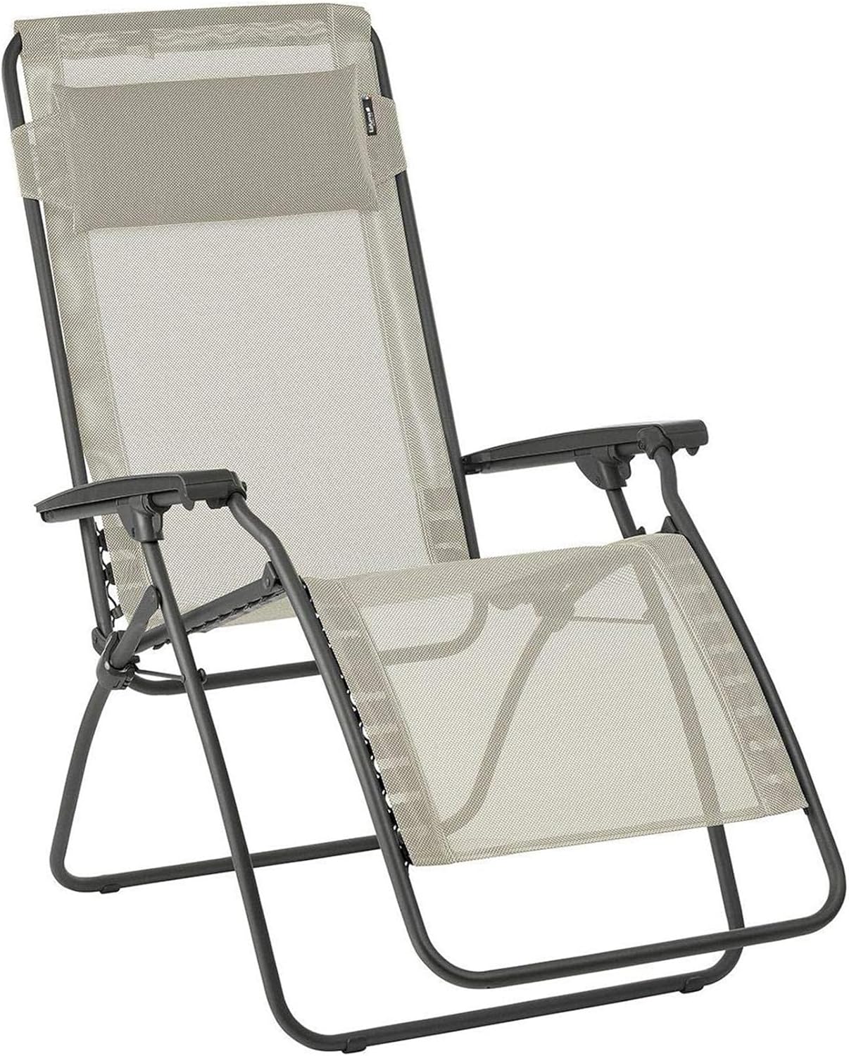 R-Clip Batyline Relaxation Patio and Poolside Zero Gravity Outdoor Lounge Recliner Chair with Adjustable and Removable Headrest