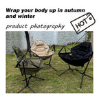 Portable Folding Camping Hammock Chair with Adjustable Backrest – Lightweight Rocking Chair for Lawn, Beach & Outdoor Relaxation