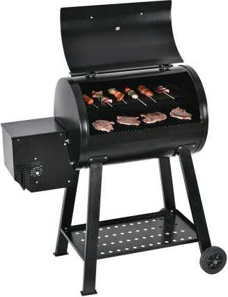 Backyard Deluxe Barrel Electric Wood Pellet Smoker Grill – Outdoor BBQ