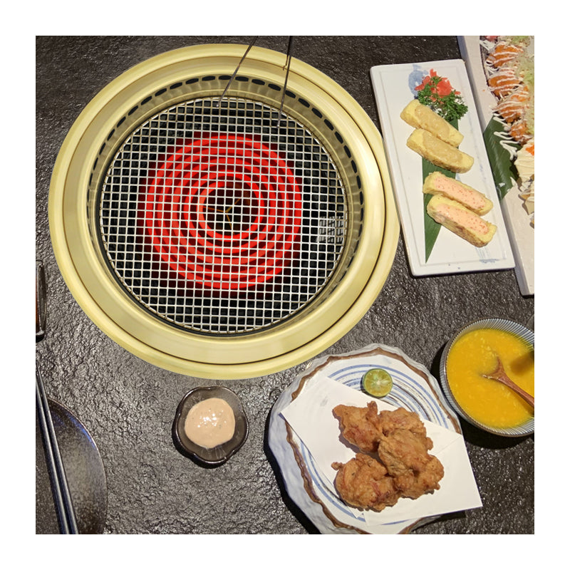 Electric Indoor BBQ Grill Table with Hotpot – Korean Style, Stainless Steel
