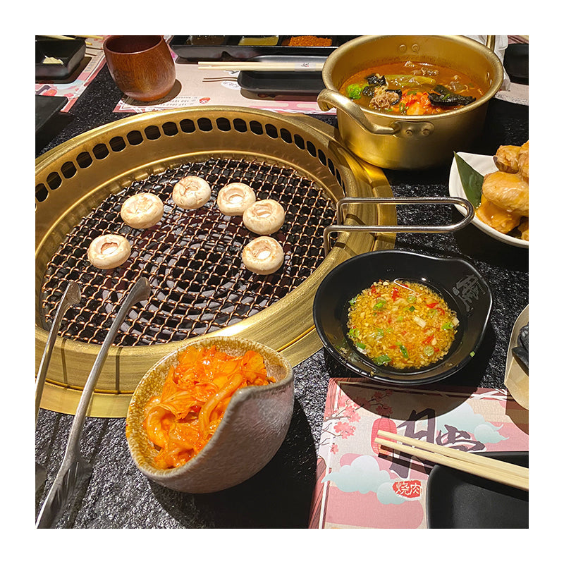 Electric Indoor BBQ Grill Table with Hotpot – Korean Style, Stainless Steel