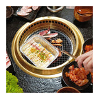Electric Indoor BBQ Grill Table with Hotpot – Korean Style, Stainless Steel
