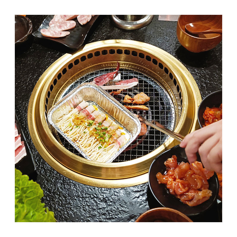 Electric Indoor BBQ Grill Table with Hotpot – Korean Style, Stainless Steel