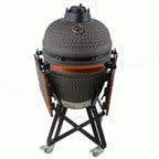 Auplex 18" Ceramic Kamado BBQ Grill – Frosted Glaze Charcoal Barbecue for Outdoor Cooking, Camping & Backyard