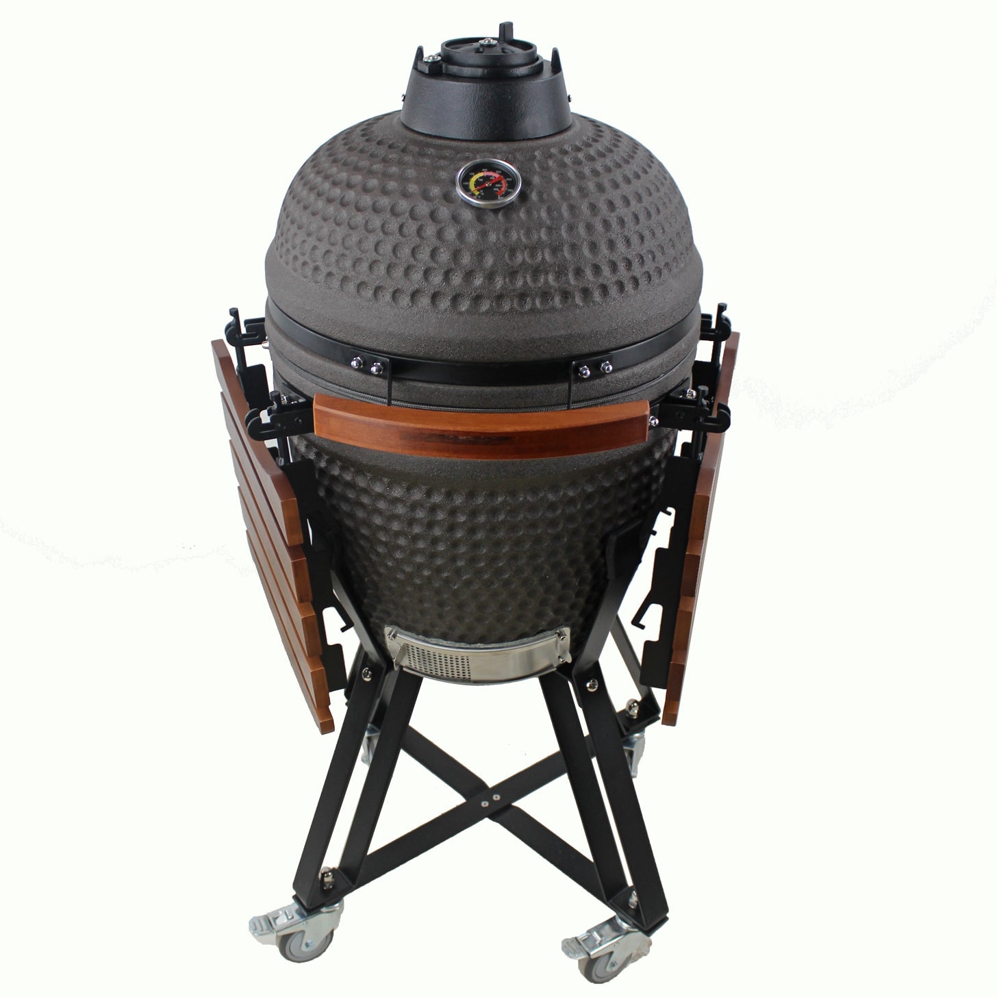 Auplex 18" Ceramic Kamado BBQ Grill – Frosted Glaze Charcoal Barbecue for Outdoor Cooking, Camping & Backyard