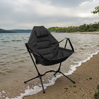 Portable Folding Camping Hammock Chair with Adjustable Backrest – Lightweight Rocking Chair for Lawn, Beach & Outdoor Relaxation