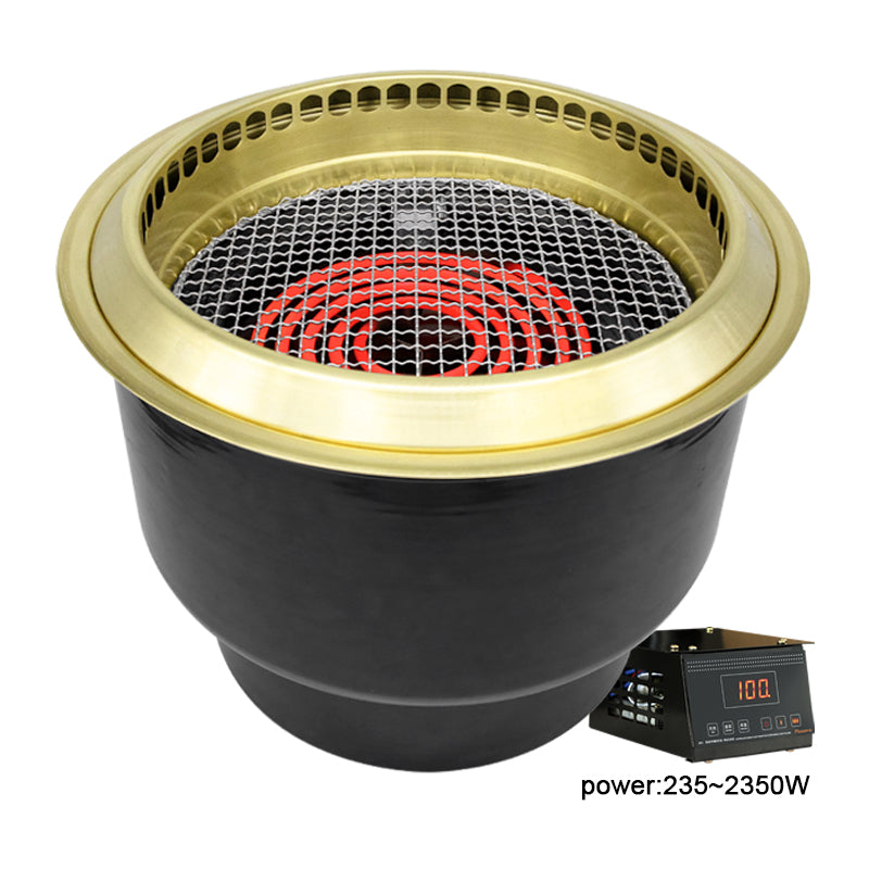 Electric Indoor BBQ Grill Table with Hotpot – Korean Style, Stainless Steel