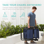Set of 2 Adjustable Zero Gravity Patio Recliner Chairs with Cup Holders