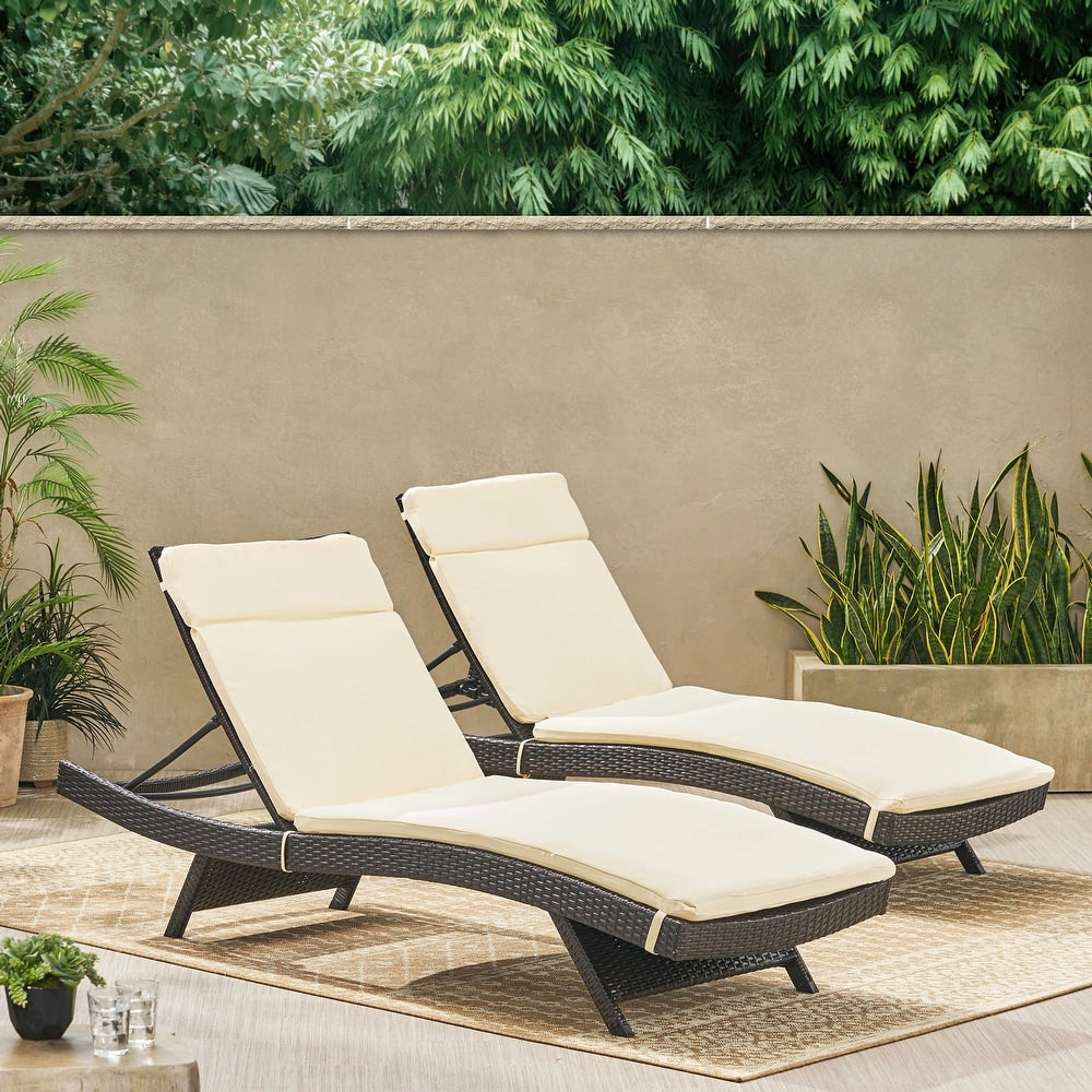 Salem Outdoor Cushion Set for Chaise Lounge - Cushions only (Set of 2)  - 79.25"L x 27.50"W x 1.50"H