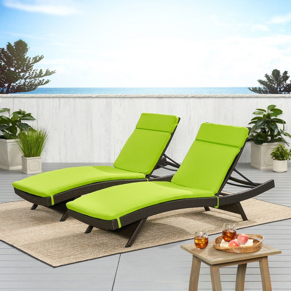Salem Outdoor Cushion Set for Chaise Lounge - Cushions only (Set of 2)  - 79.25"L x 27.50"W x 1.50"H