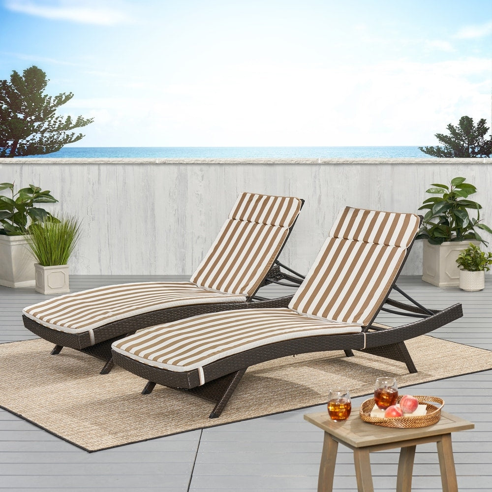 Salem Outdoor Cushion Set for Chaise Lounge - Cushions only (Set of 2)  - 79.25"L x 27.50"W x 1.50"H