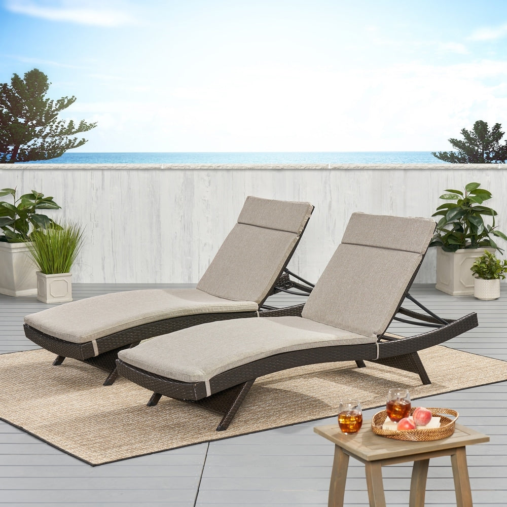 Salem Outdoor Cushion Set for Chaise Lounge - Cushions only (Set of 2)  - 79.25"L x 27.50"W x 1.50"H