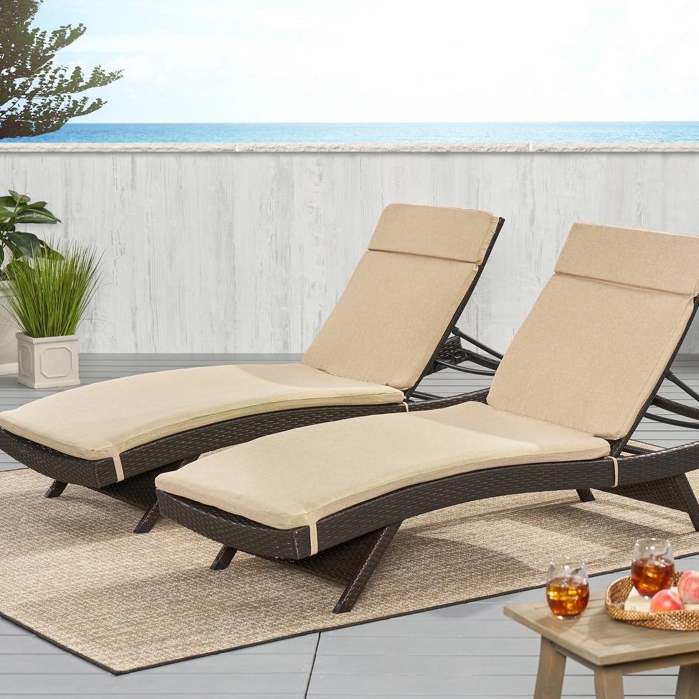 Salem Outdoor Cushion Set for Chaise Lounge - Cushions only (Set of 2)  - 79.25"L x 27.50"W x 1.50"H