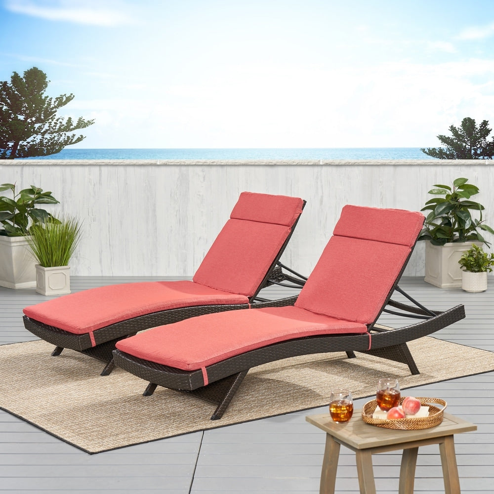 Salem Outdoor Cushion Set for Chaise Lounge - Cushions only (Set of 2)  - 79.25"L x 27.50"W x 1.50"H