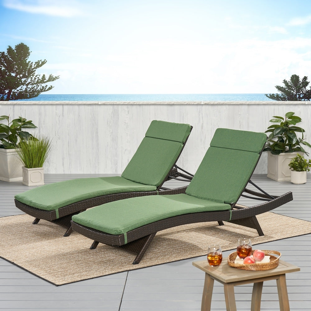 Salem Outdoor Cushion Set for Chaise Lounge - Cushions only (Set of 2)  - 79.25"L x 27.50"W x 1.50"H