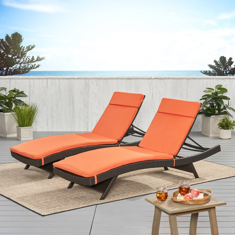 Salem Outdoor Cushion Set for Chaise Lounge - Cushions only (Set of 2)  - 79.25"L x 27.50"W x 1.50"H