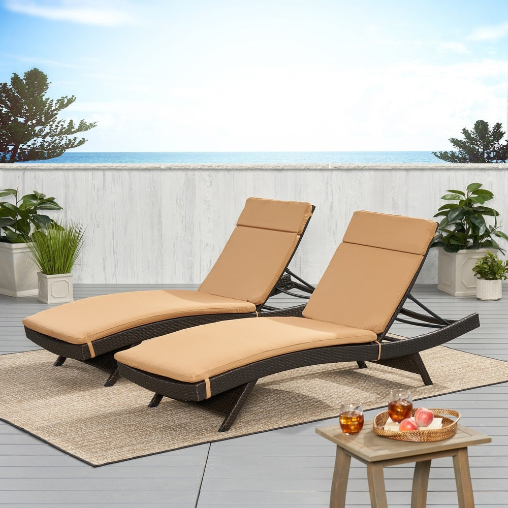 Salem Outdoor Cushion Set for Chaise Lounge - Cushions only (Set of 2)  - 79.25"L x 27.50"W x 1.50"H